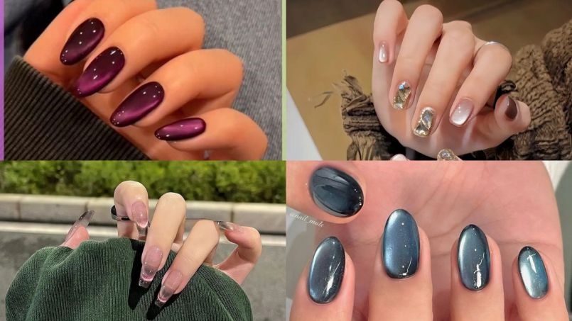 Những Những mẫu nail mắt mèo kim cương 2025 - Hình số 6