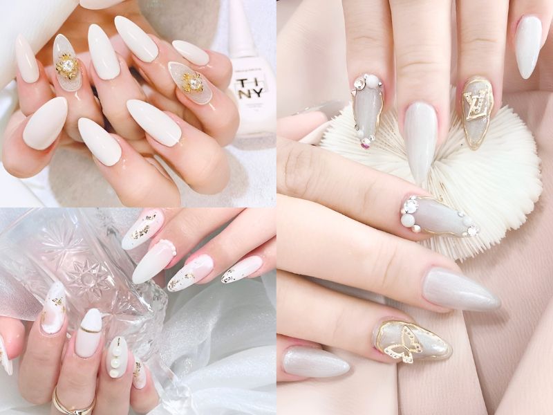 Những mẫu nail cô dâu tròn - Hình số 1