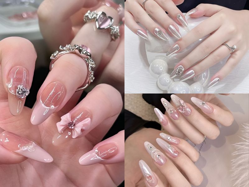 Những mẫu nail cô dâu tròn - Hình số 3