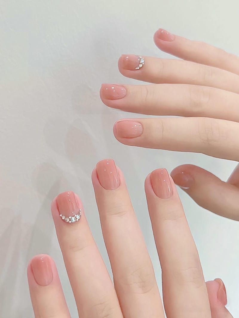 Những mẫu nail thạch hồng cute - Hình số 7