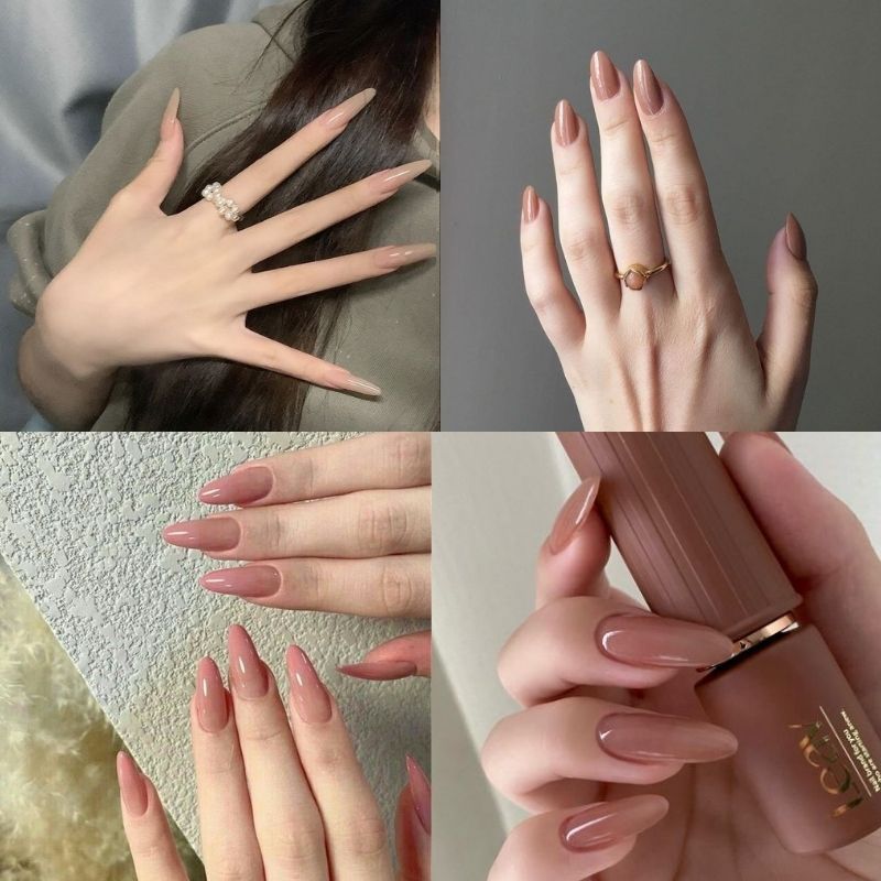 Những mẫu nail tay nhẹ nhàng móng nhọn - Hình số 3