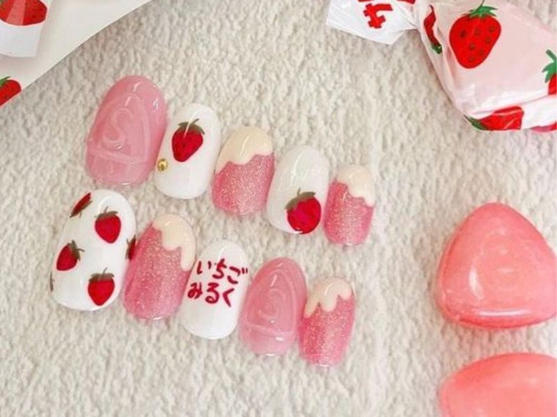 Những mẫu nail móng tay giả đẹp đơn giản - Hình số 8