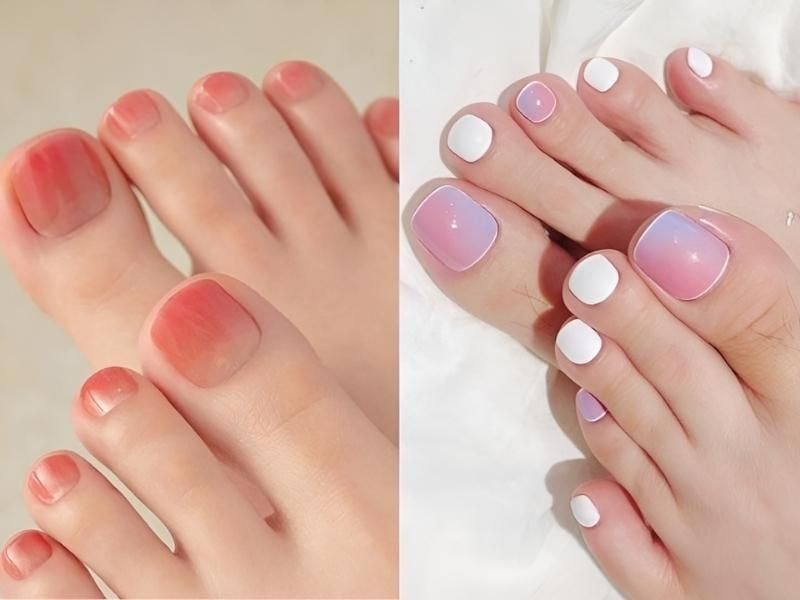 Những màu nail chân đẹp cho da ngăm đơn giản - Hình số 10