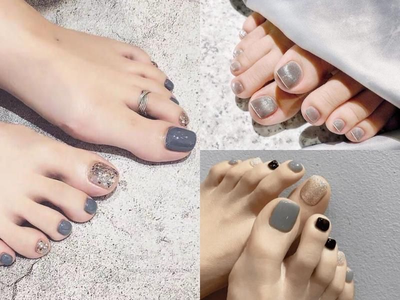 Những màu nail chân đẹp cho da ngăm đơn giản - Hình số 9
