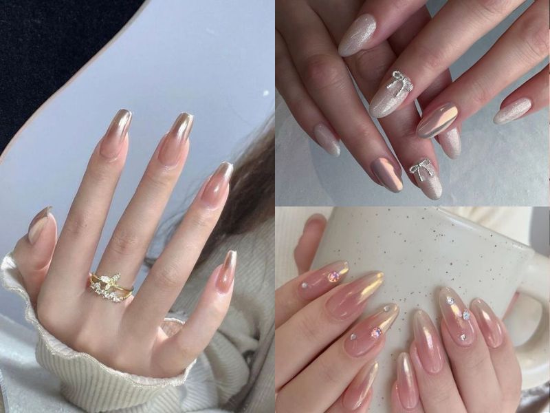 Những mẫu nail cô dâu màu trắng - Hình số 1