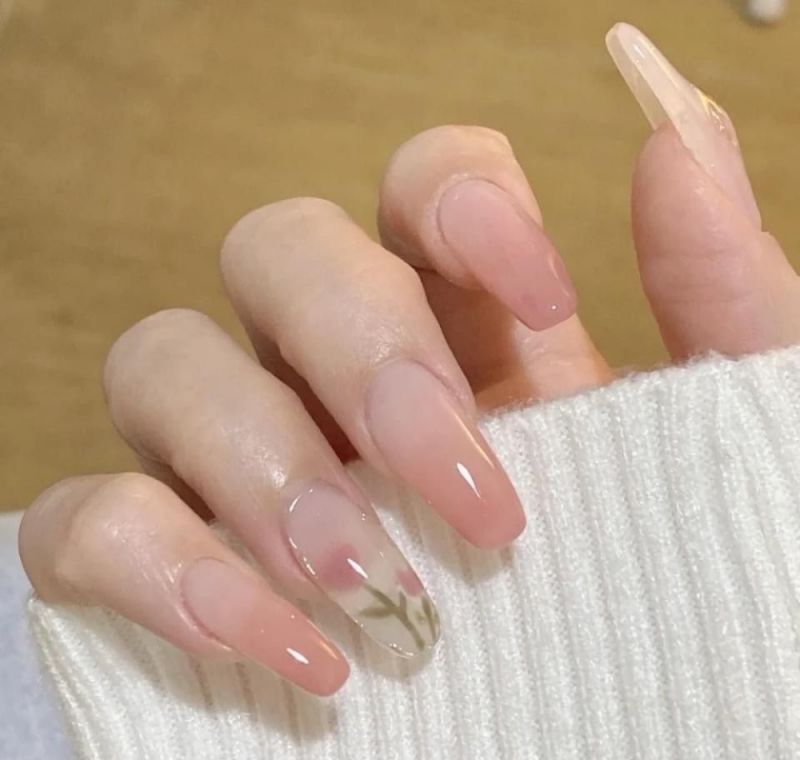 Những mẫu nail cô dâu màu hồng - Hình số 10