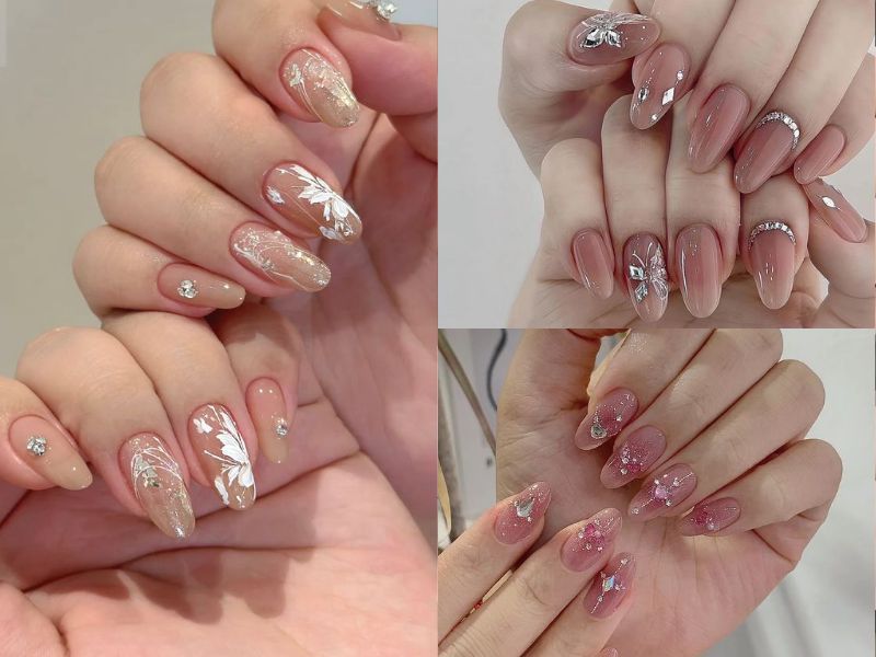 Những mẫu nail cô dâu đơn giản - Hình số 4