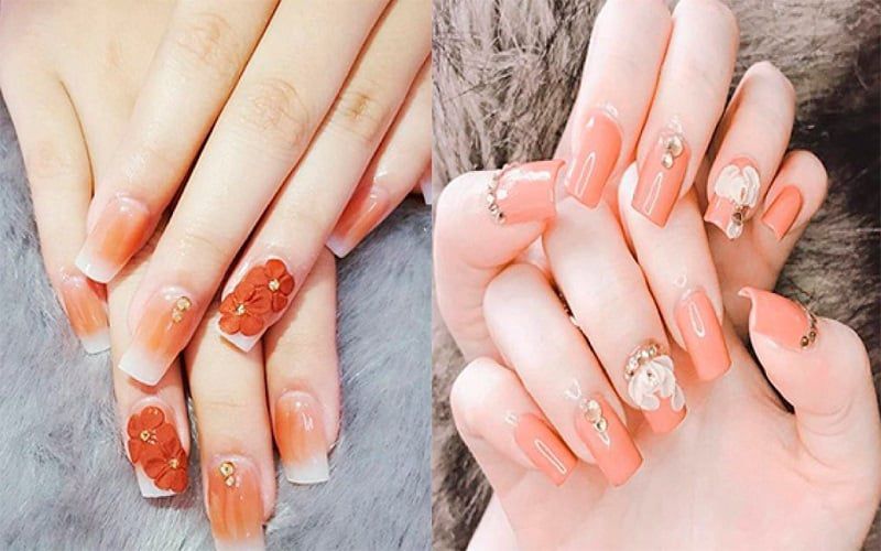 Những mẫu nail sơn thạch đính đá đẹp - Hình số 10