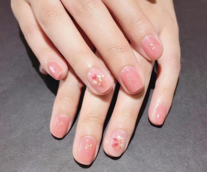 Những nail màu hồng pastel đào - Hình số 4