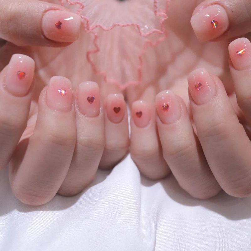 Những nail màu hồng pastel đào - Hình số 5