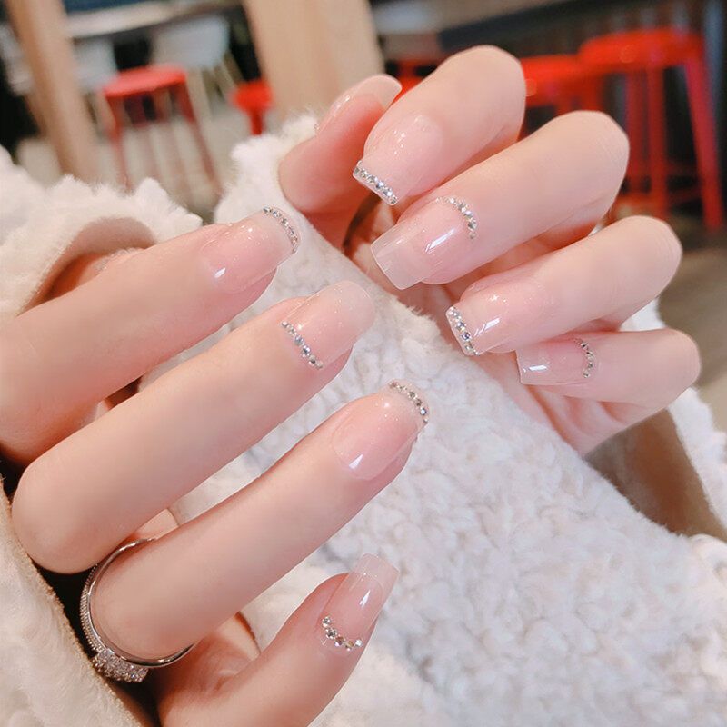 Những nail màu hồng pastel đào - Hình số 8