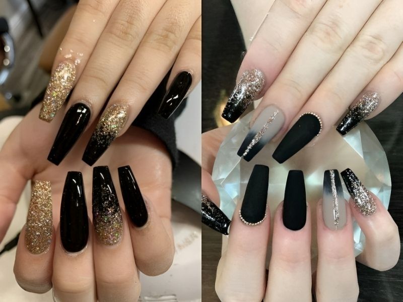 Những mẫu nail ombre kim tuyến đơn giản - Hình số 2