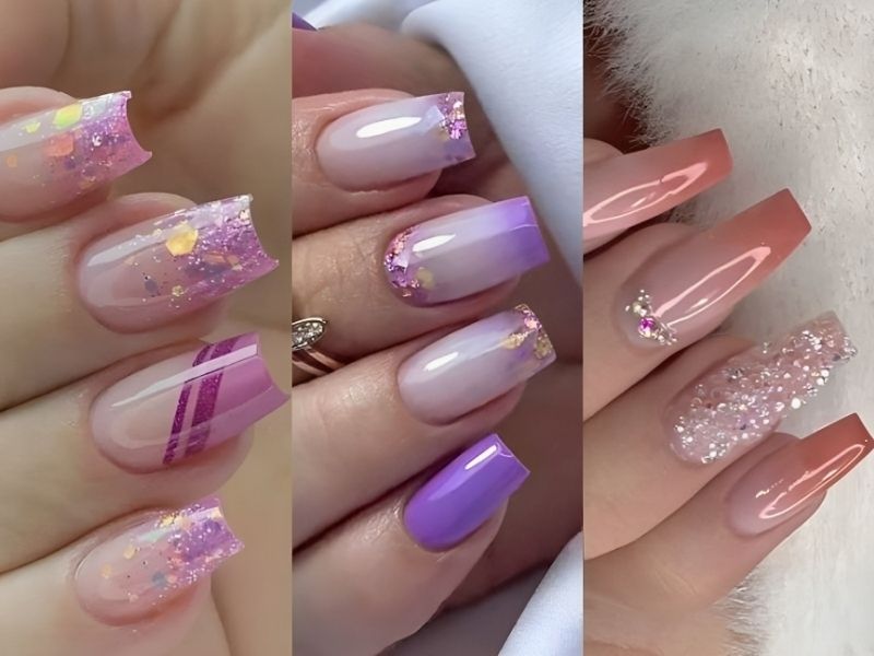 Những mẫu nail ombre kim tuyến sang trọng - Hình số 6