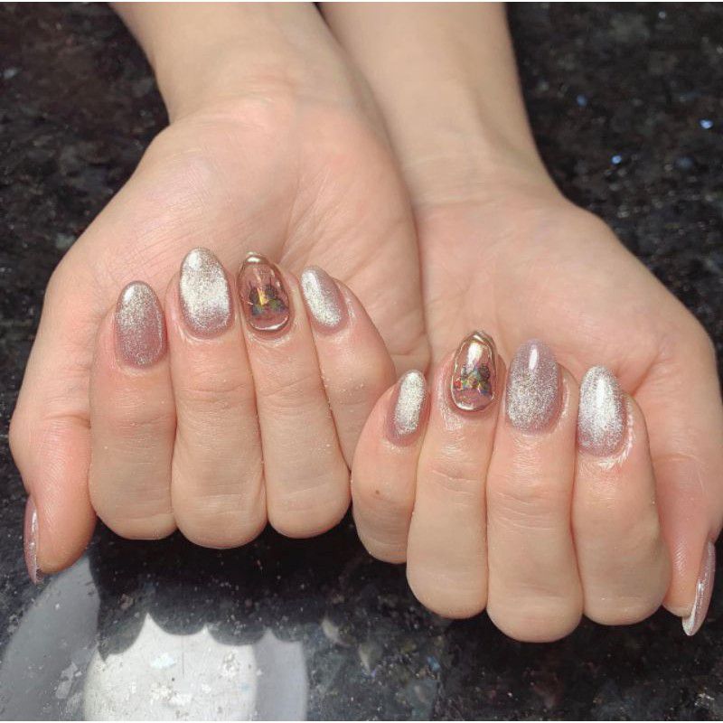 Những mẫu nail sơn thạch đính đá cho tay - Hình số 6