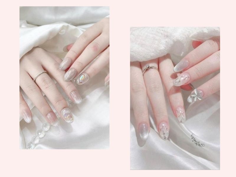 Những những mẫu nail mắt mèo kim cương đẹp - Hình số 3