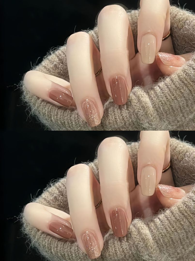 Những mẫu nail ombre kim tuyến thạch - Hình số 6