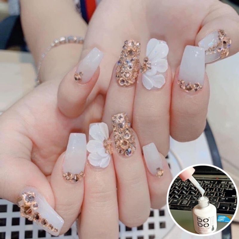 Những mẫu nail thạch gạo - Hình số 5