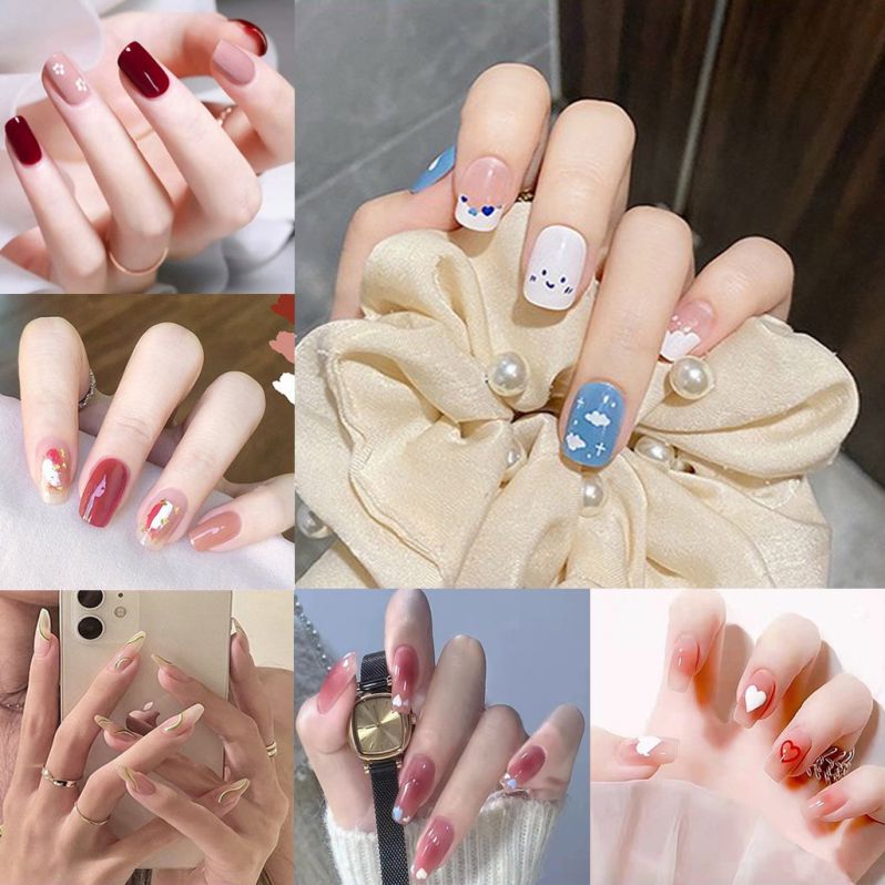 Những mẫu nail móng tay giả đẹp ngắn cá tính - Hình số 1