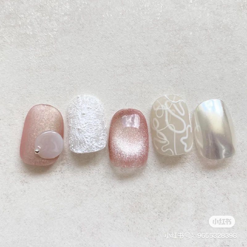 Những mẫu nail móng tay giả đẹp ngắn cá tính - Hình số 4