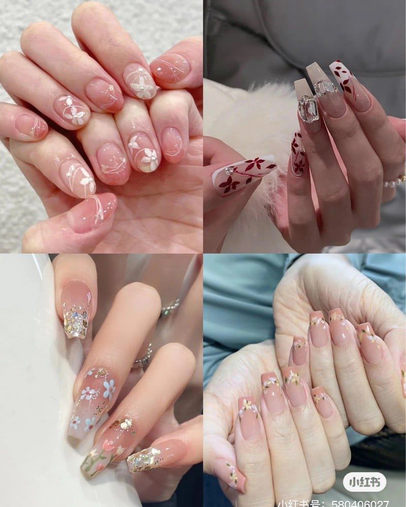 Những mẫu nail móng tay giả đẹp sáng da - Hình số 3