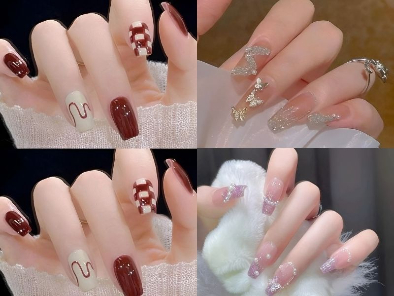 Những mẫu nail móng tay giả đẹp sáng da - Hình số 7
