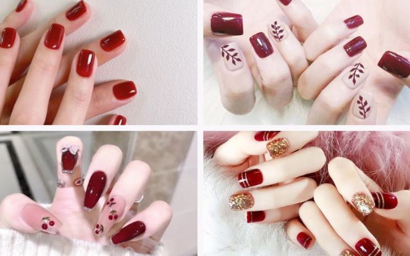 Những mẫu nail tết màu đỏ 2026 - Hình số 9