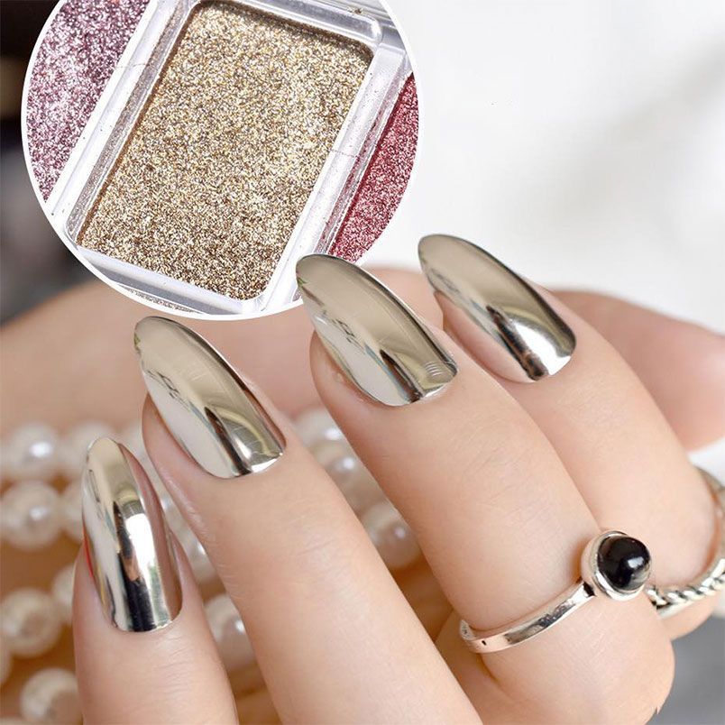 Những mẫu nail tráng gương đơn giản - Hình số 3