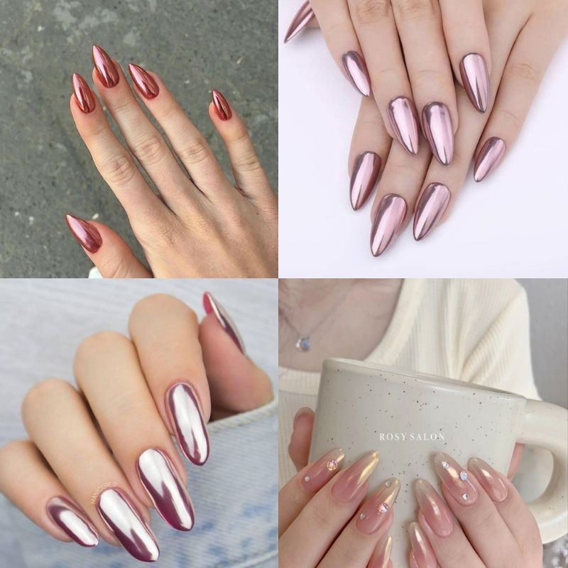 Những mẫu nail tráng gương đơn giản - Hình số 6