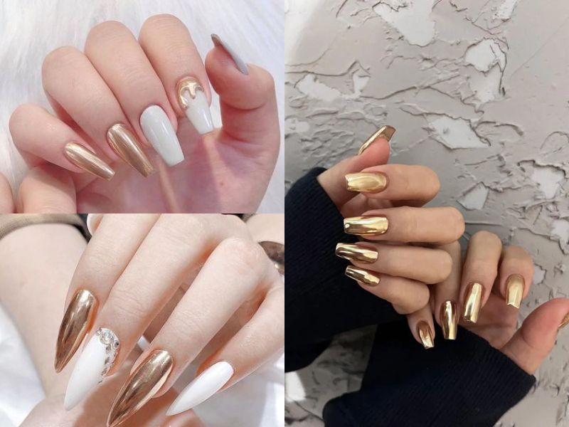 Những mẫu nail tráng gương đơn giản - Hình số 9