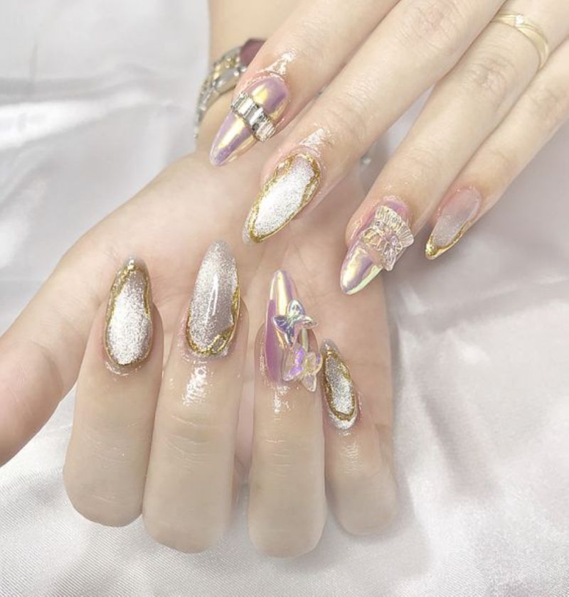 Những những mẫu nail mắt mèo kim cương sang trọng - Hình số 9