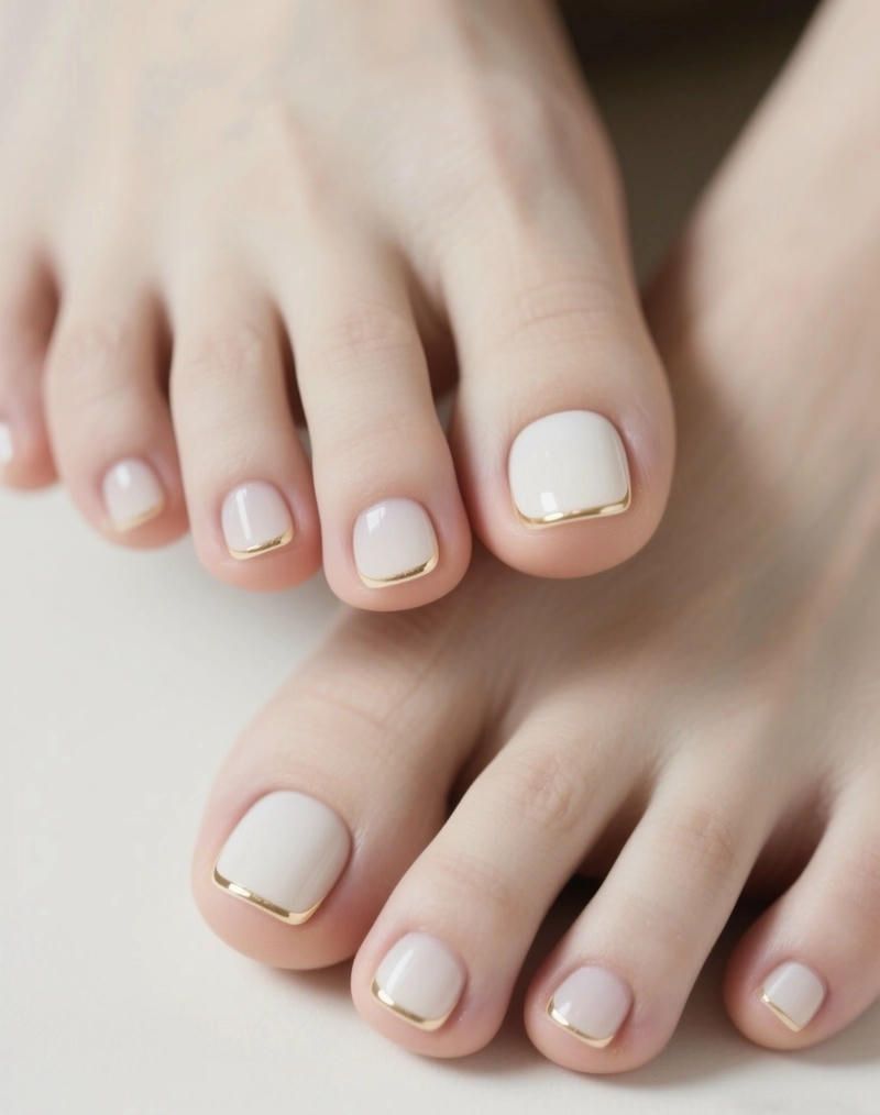 Những mẫu nail trắng sang chảnh cho chân - Hình số 10