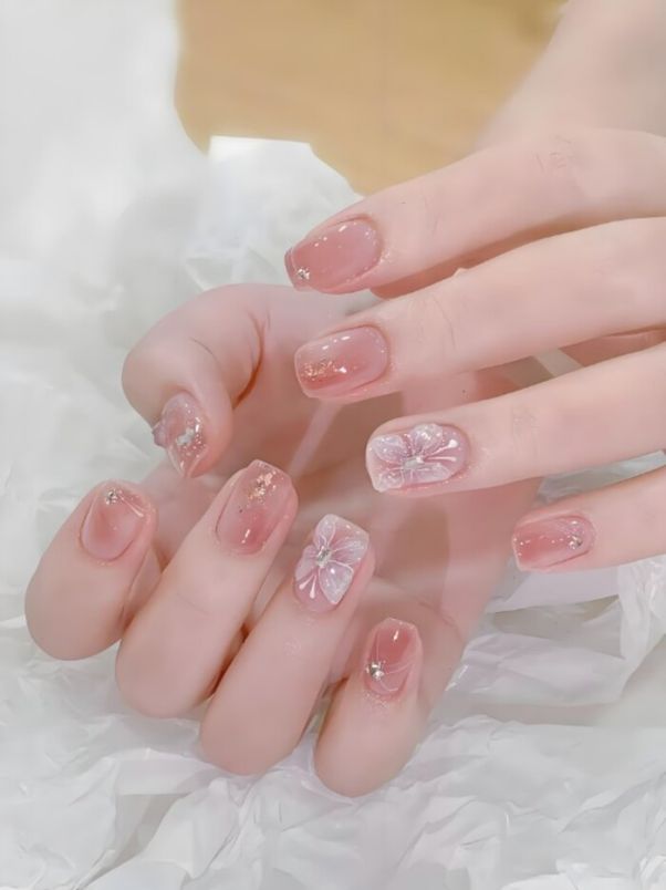 Những mẫu nail móng vuông ngắn cho điện thoại - Hình số 7
