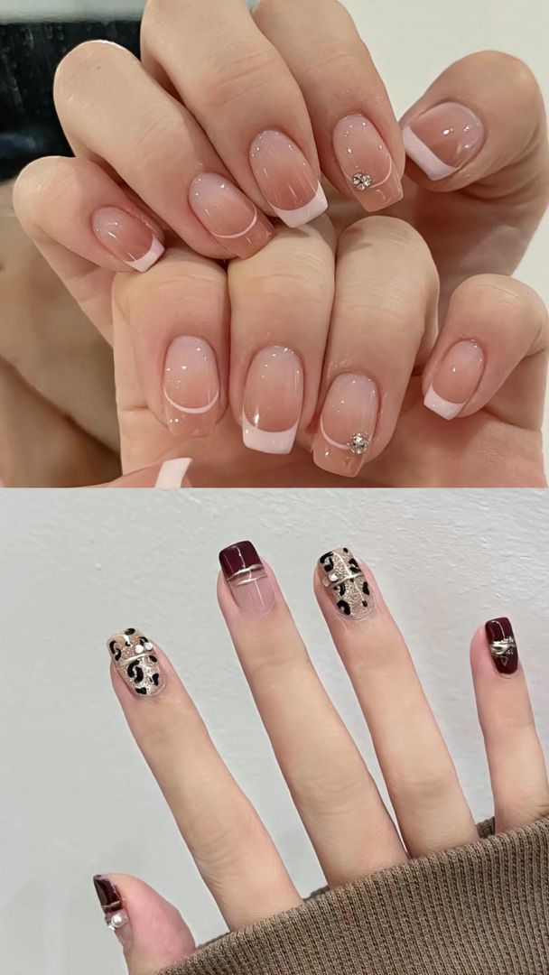 Những mẫu nail móng vuông ngắn cho điện thoại - Hình số 8