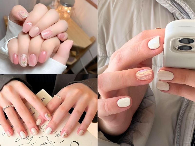 Những mẫu nail móng vuông ngắn sang trọng - Hình số 4