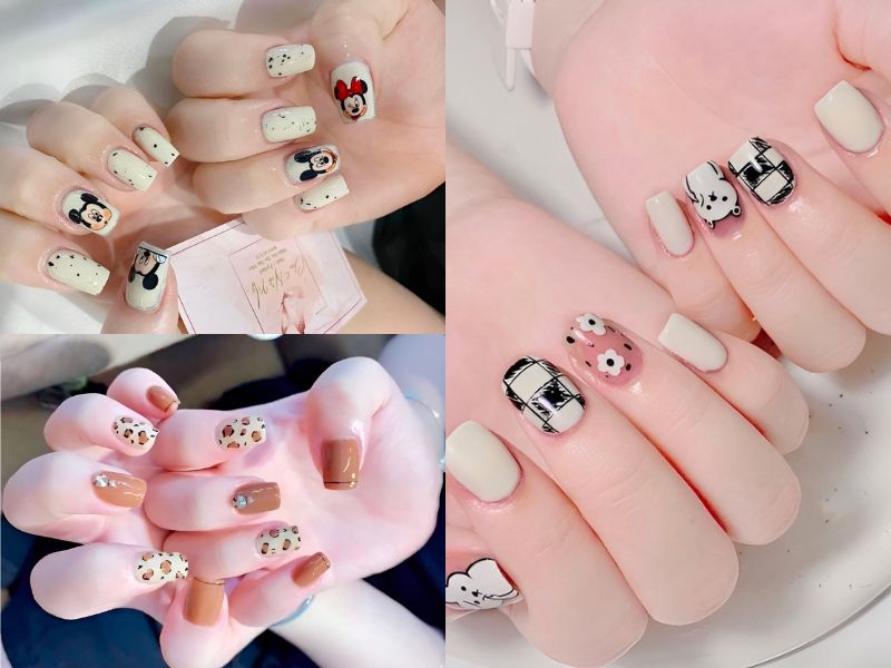 Những mẫu nail móng vuông ngắn sang trọng - Hình số 8
