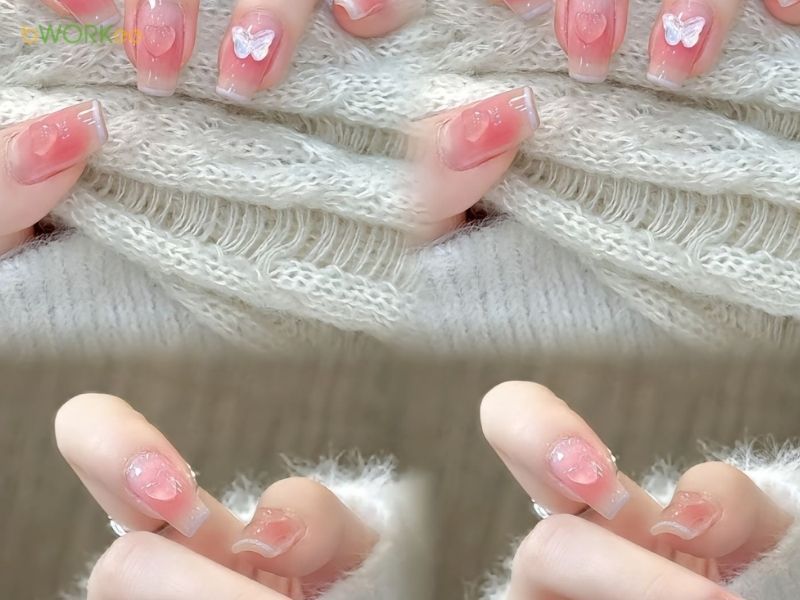 Những nail màu hồng pastel tự nhiên - Hình số 1