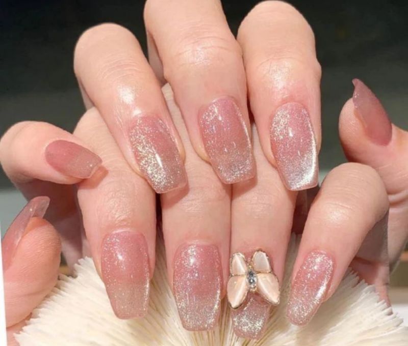 Nhung74 nail màu hồng pastel đất - Hình số 3