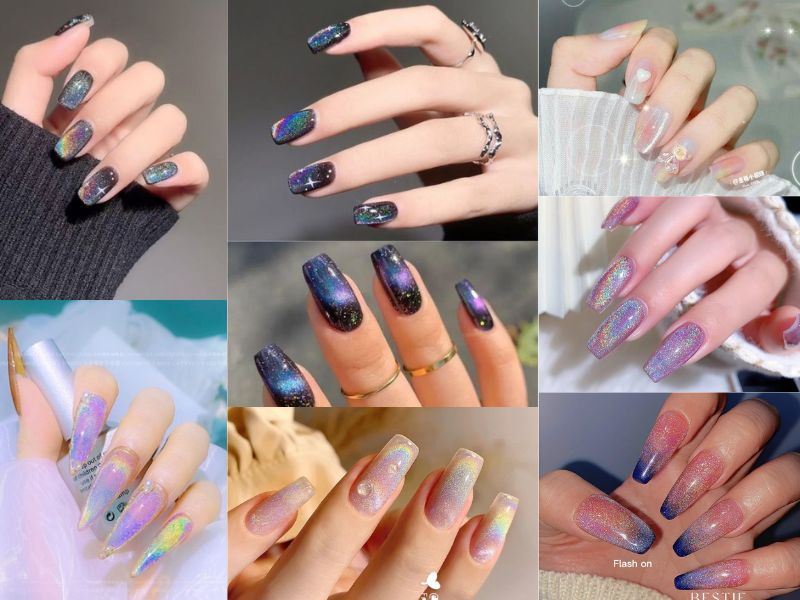 Những những mẫu nail mắt mèo kim cương 2026 - Hình số 3