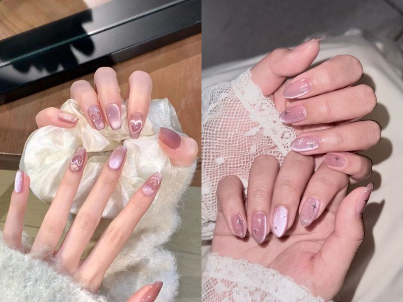 Những những mẫu nail mắt mèo kim cương 2026 - Hình số 9