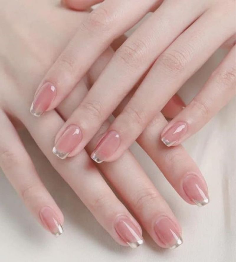 Những nail màu hồng pastel mắt mèo - Hình số 2