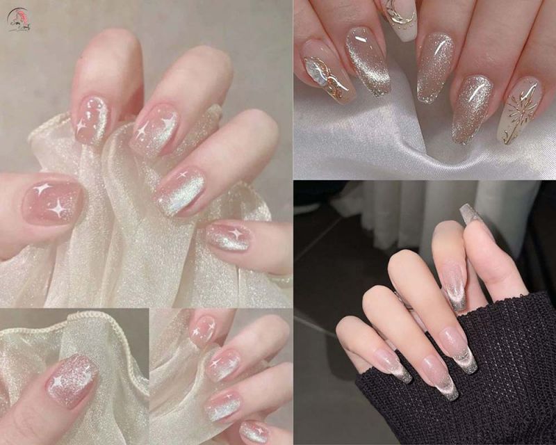 Những mẫu nail mắt mèo trắng đẹp - Hình số 5