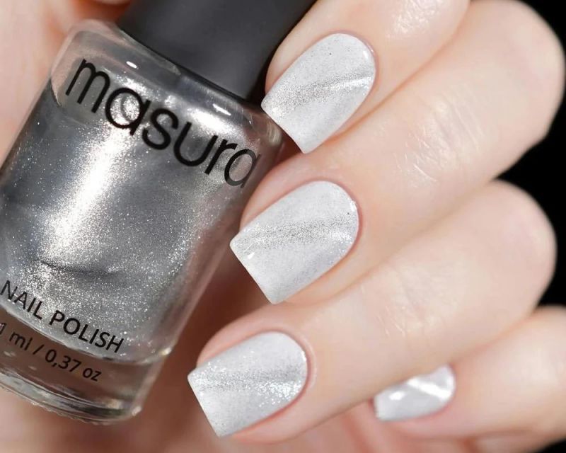 Những mẫu nail mắt mèo trắng đẹp - Hình số 6