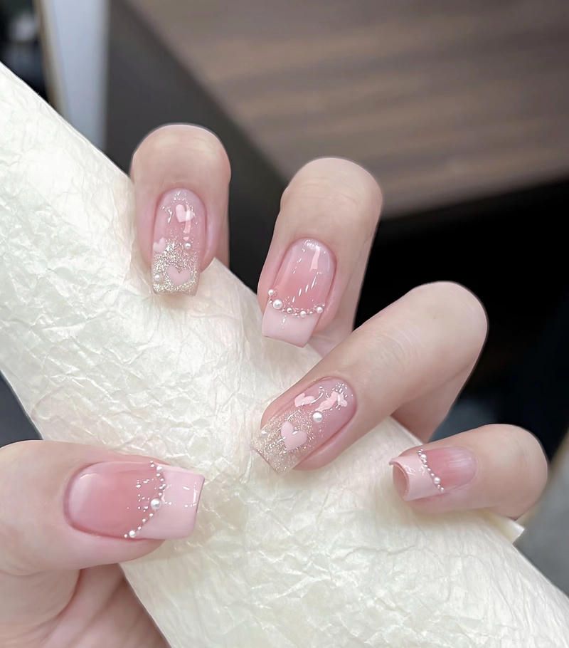 Những nail màu hồng pastel đẹp - Hình số 10