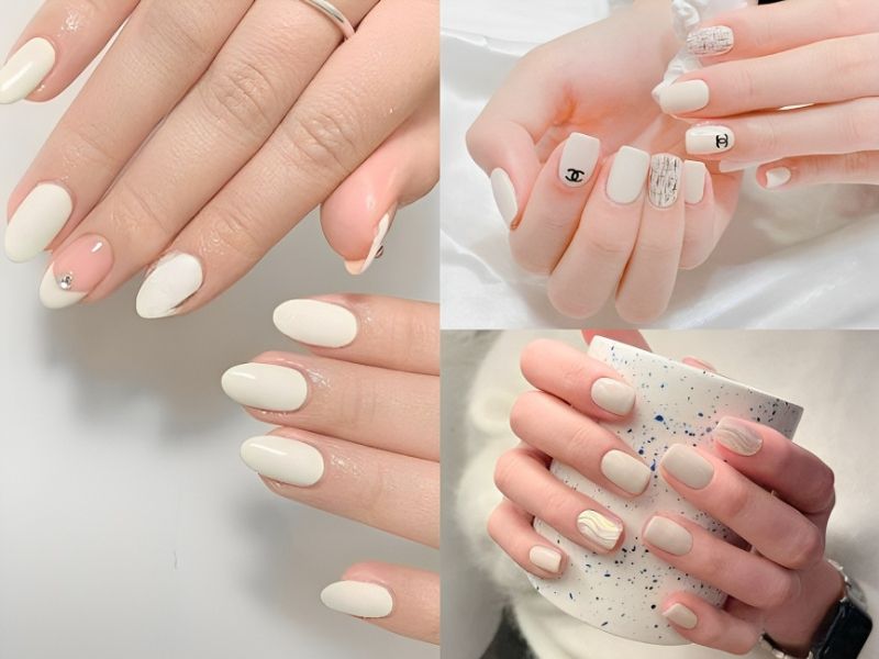 Những mẫu nail trắng sang chảnh cho tay - Hình số 4