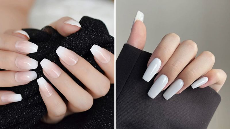 Những mẫu nail trắng sang chảnh cho tay - Hình số 9