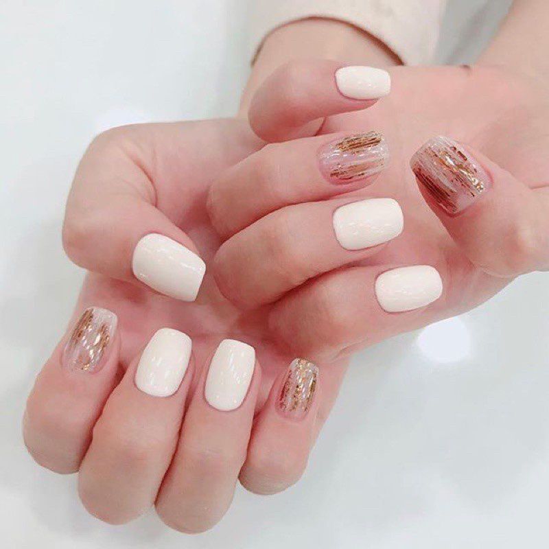 Những nail màu trắng sữa đẹp - Hình số 10