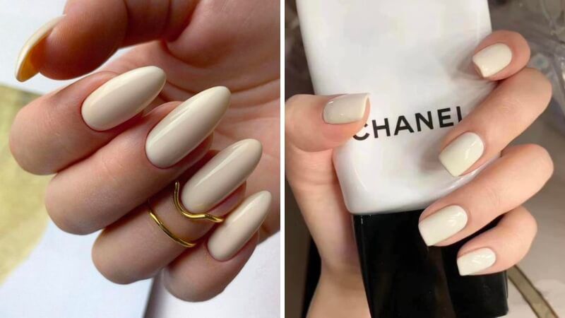 Những nail màu trắng sữa đẹp - Hình số 2