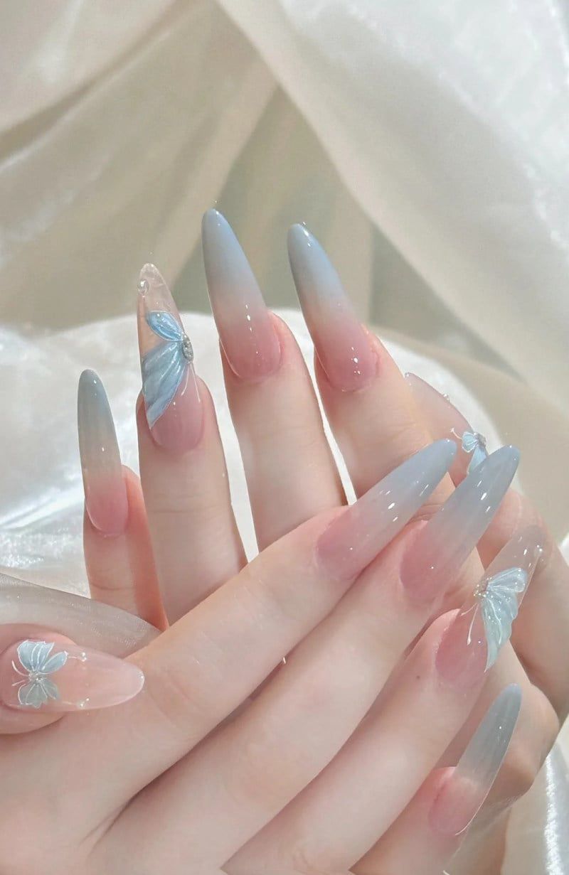 Những mẫu nail sơn thạch đẹp ombre - Hình số 7