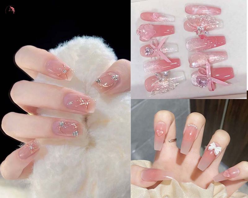 Những nail cô dâu màu thạch - Hình số 1