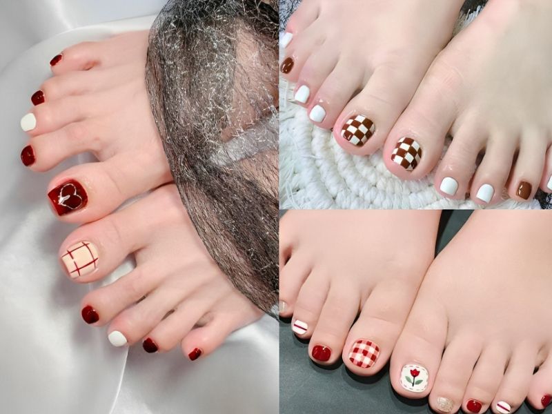 Những nail chân màu đỏ đẹp - Hình số 2